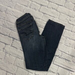American Eagle Outfitters Dark Blue Women's Straight Leg Jeans